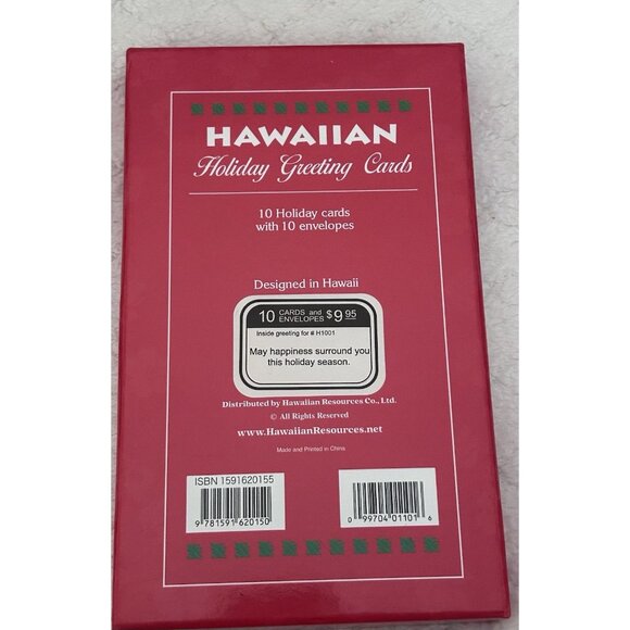 Hawaiian Holiday Greeting Cards 10 Cards And Envelopes NEW Sealed - Picture 3 of 3